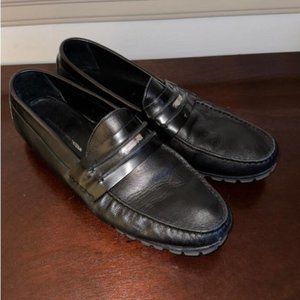 Alessandro Dell’acqua Black Leather Shoes Men’s Size 44 UK (10.5 US)